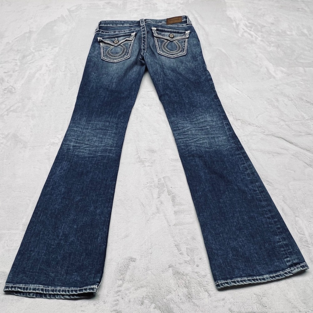 Big Star Remy Boot Women's Jeans 27L Thick Stitch Flap Pocket Western Bootcut - Picture 12 of 13